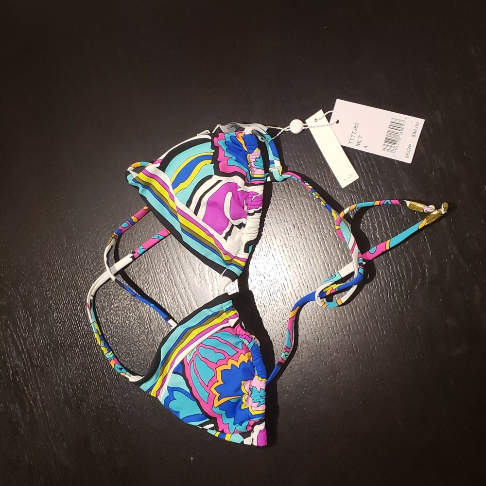 NWT! Trina Turk Mandalay tri bra bikini top 4